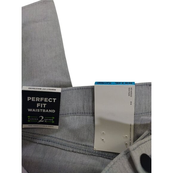 Haggar Men's Slim Fit Straight Leg Pants, 36 x 29, Rayon, Spandex Blend, Grey . - Picture 3 of 8